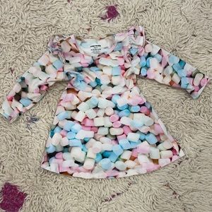 Romey loves lulu size 2T marshmallow flutter sleeve dress